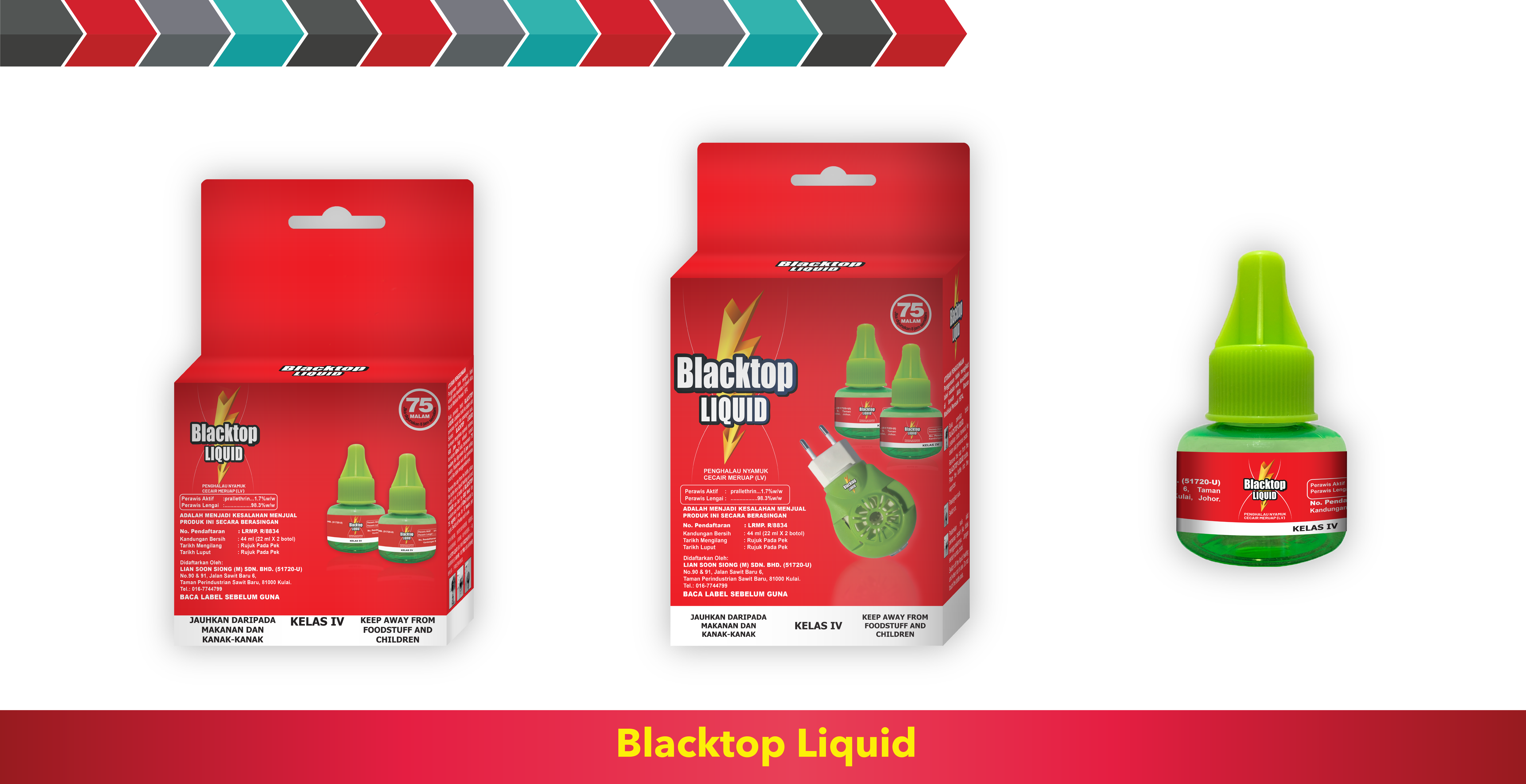 Blacktop Liquid repels mosquitoes for 75 Nights (8 hours per bight)